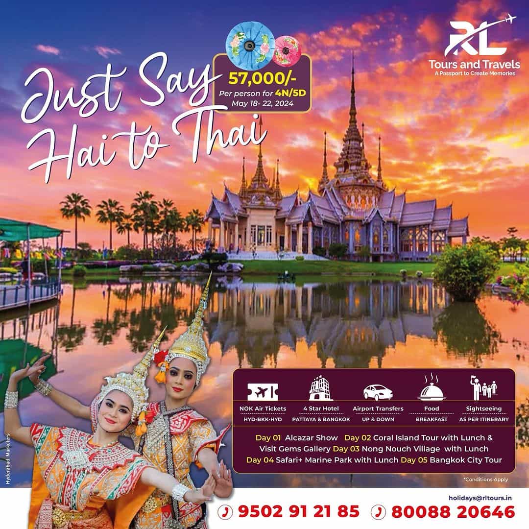Thailand Tour Packages available at RL Tours and Travels